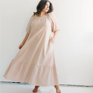 Honey Mark. Hazel Nursing Gingham Maxi Dress